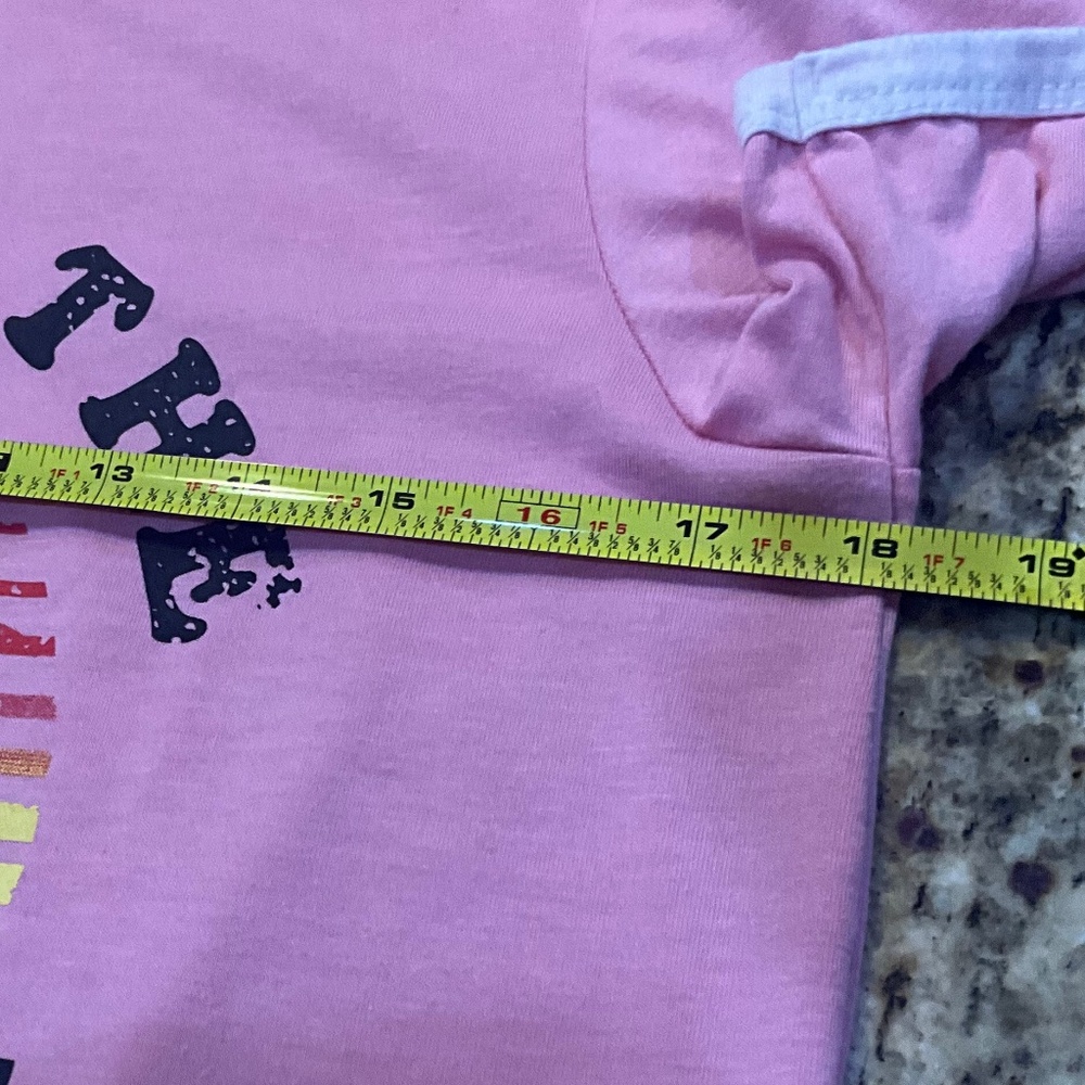 YEXIPO (3/$24) Pink “Bring On The Sunshine” White Trim T-shirt Top Sz S NWOT - Picture 4 of 8